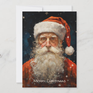 Cartes Pour Fêtes Annuelles Santa Claus Portrait Van Gogh Style