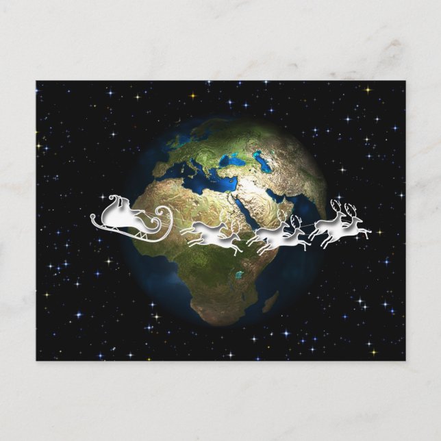 Cartes Pour Fêtes Annuelles Santa Claus travel postcard (Devant)