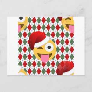 Cartes Pour Fêtes Annuelles santa claus wink emoji