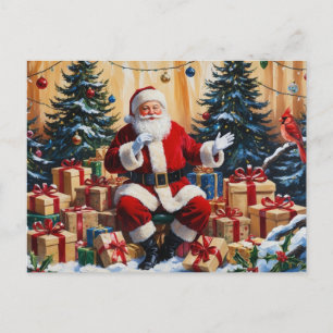 Cartes Pour Fêtes Annuelles Santa Clause avec cadeaux de Noël