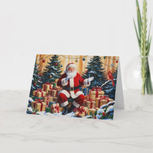 Cartes Pour Fêtes Annuelles Santa Clause avec cadeaux de Noël