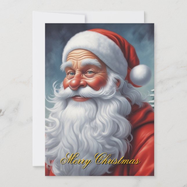 Cartes Pour Fêtes Annuelles Santa Clause Joyeux Noël Bonne année (Devant)
