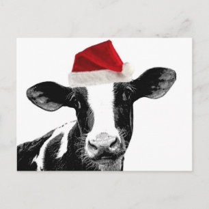 Cartes Pour Fêtes Annuelles Santa Cow