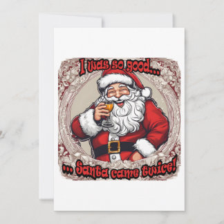 Cartes Pour Fêtes Annuelles Santa est venu deux fois !
