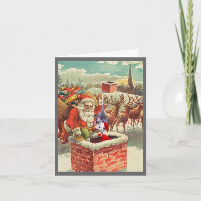 Cartes Pour Fêtes Annuelles Santa Helper is a Possum (Devant)