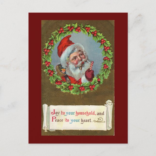 Cartes Pour Fêtes Annuelles Santa Joy to You Christmas (Devant)