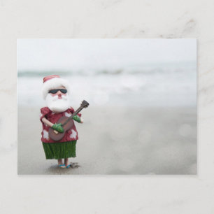 Cartes Pour Fêtes Annuelles Santa On The Beach