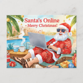 Cartes Pour Fêtes Annuelles Santa’s Online Computer Lovers Merry Christmas!