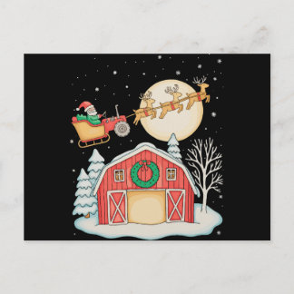 Cartes Pour Fêtes Annuelles Santa Tractor Farm Farmer Christmas Farming Xmas