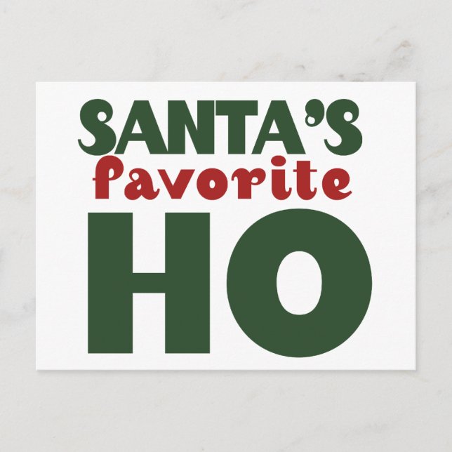 Cartes Pour Fêtes Annuelles Santas Favori HO (Devant)