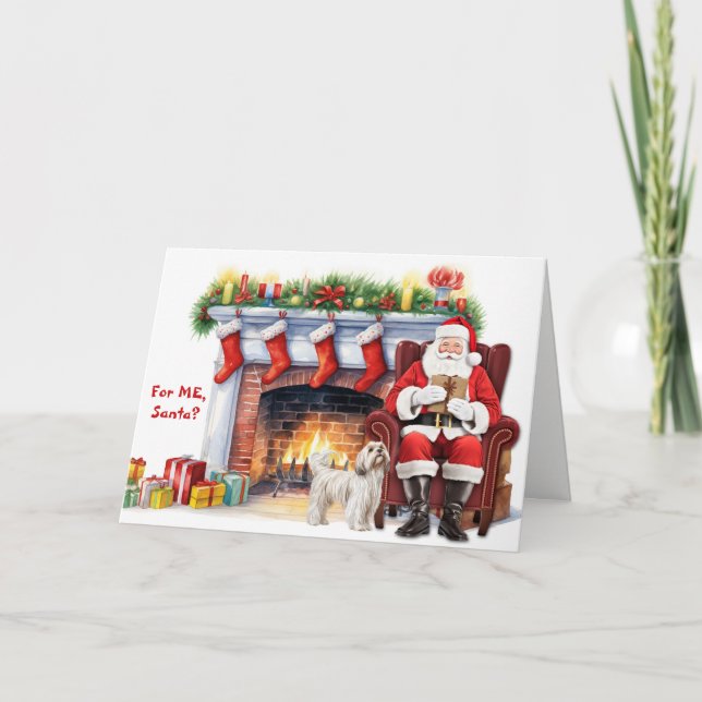 Cartes Pour Fêtes Annuelles Santa's Gift Havanese Dog Christmas (Devant)
