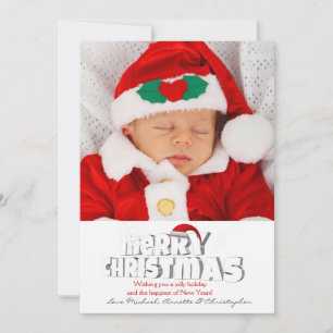 Cartes Pour Fêtes Annuelles Santa's Hat Photo Holiday Card
