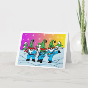Cartes Pour Fêtes Annuelles Santas Ninja Elves