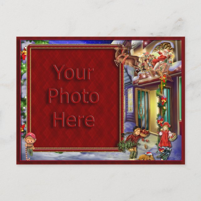 Cartes Pour Fêtes Annuelles Santa's On His Way Picture Frame (Devant)