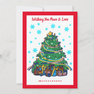 Cartes Pour Fêtes Annuelles Sapin de Noël américain ukrainien