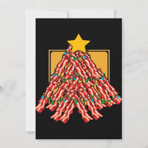 Cartes Pour Fêtes Annuelles Sapin de Noël au bacon éclairé