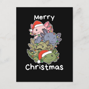 Cartes Pour Fêtes Annuelles Sapin de Noël Axolotl Animaux de Noël Axolotls
