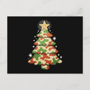 Cartes Pour Fêtes Annuelles Sapin de Noël Camouflage Camo Militaire Noël Neige