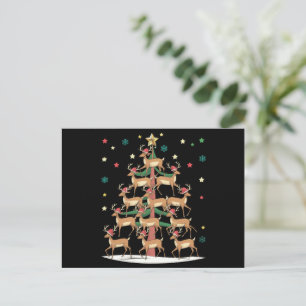 Cartes Pour Fêtes Annuelles Sapin de Noël Cerf Drôle Vacances Mignon Renne 