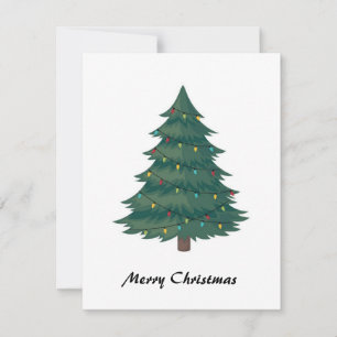 Cartes Pour Fêtes Annuelles Sapin de Noël Élégant Moderne Tendance Non Photo