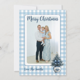 Cartes Pour Fêtes Annuelles Sapin de Noël en chinoiserie bleue Grandmillenial