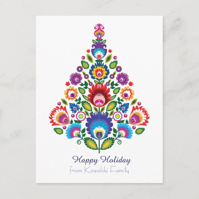 Cartes Pour Fêtes Annuelles 🎄 sapin de Noël - folklore [blanc] (Devant)