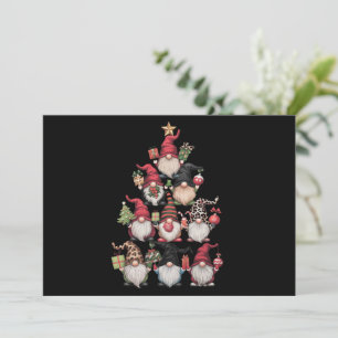 Cartes Pour Fêtes Annuelles Sapin de Noël Gnomes Drôle de vacances de Noël