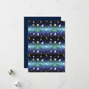 Cartes Pour Fêtes Annuelles Sapin de Noël Joueur de Basket