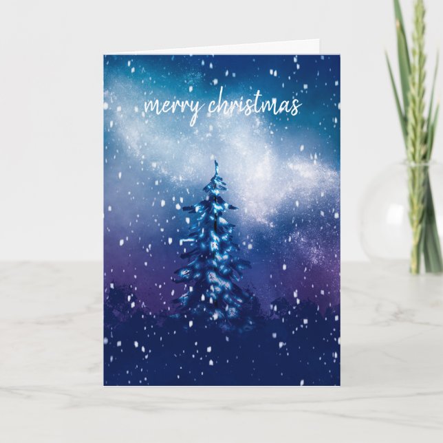 Cartes Pour Fêtes Annuelles Sapin de Noël joyeux (Devant)