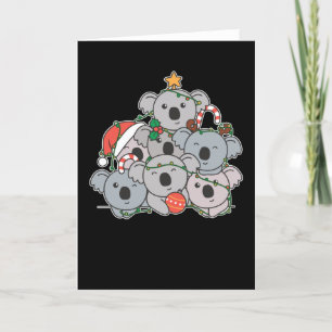 Cartes Pour Fêtes Annuelles Sapin de Noël Koala Drôle Animal Noël