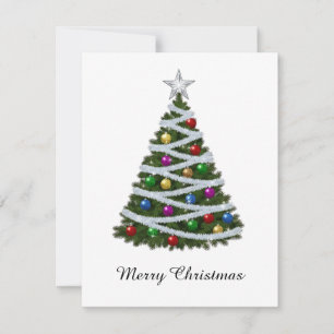 Cartes Pour Fêtes Annuelles Sapin de Noël Moderne Élégant Tendance Non Photogr