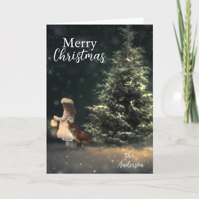 Cartes Pour Fêtes Annuelles Sapin de Noël Moderne Tendance (Devant)