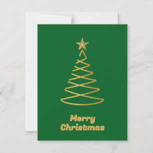Cartes Pour Fêtes Annuelles Sapin de Noël Moderne Tendance Élégant Non Photogr