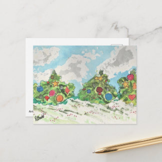 Cartes Pour Fêtes Annuelles Sapins de Noël de jour