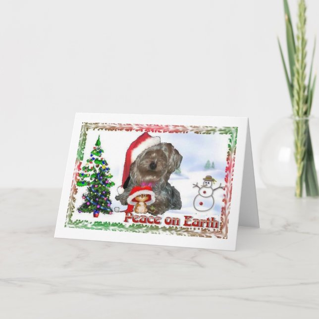 Cartes Pour Fêtes Annuelles Sasha Sydney Silky Dog Mouse cadeaux de vacances (Devant)