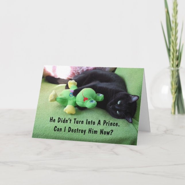 Cartes Pour Fêtes Annuelles Sassy Cat & Froggy Valentine's Day Card (Devant)