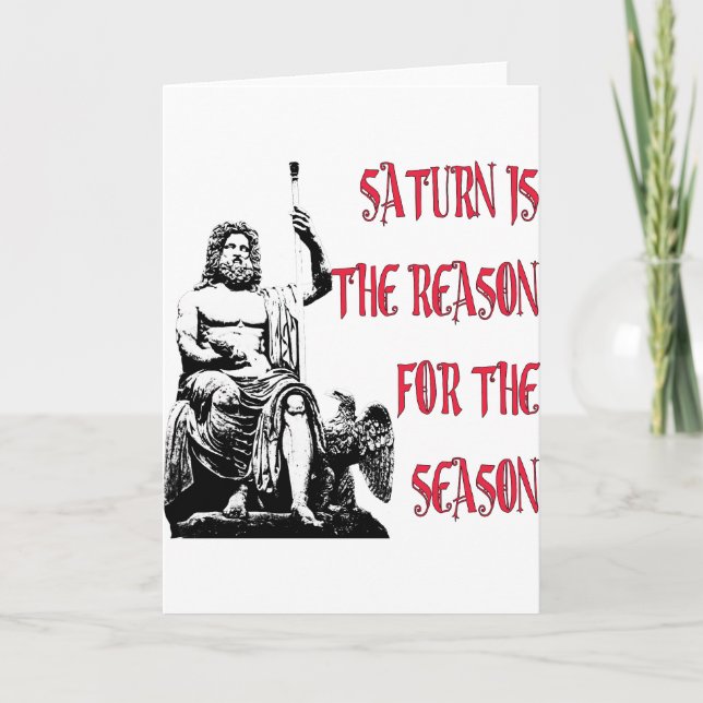 Cartes Pour Fêtes Annuelles Saturn est la raison de la saison (Devant)