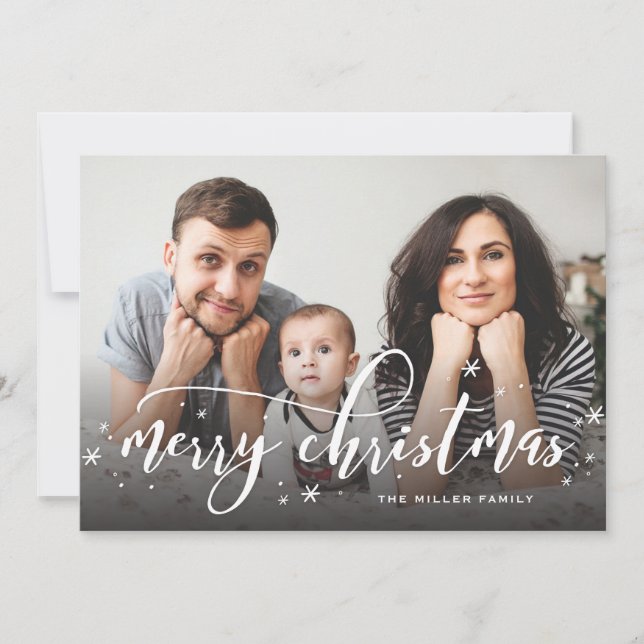Cartes Pour Fêtes Annuelles Saupoudrer de neige Whimsical Christmas Photo Greg (Devant)