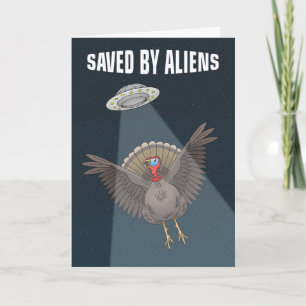 Cartes Pour Fêtes Annuelles Sauvé par des extraterrestres dans un OVNI