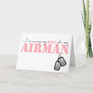 Cartes Pour Fêtes Annuelles Sauvegarder mon XOXO pour mon Airman