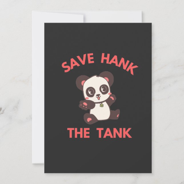 Cartes Pour Fêtes Annuelles Sauver Hank The Tank Drôle (Devant)