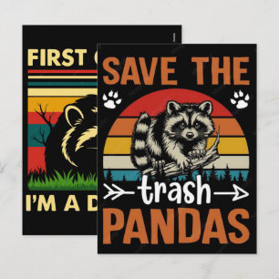Cartes Pour Fêtes Annuelles Sauvez Les Raton Laveurs Graphique Coloré T-Shirt