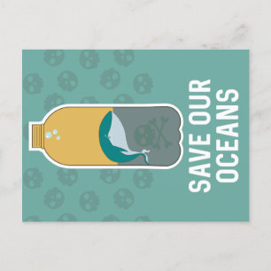 Cartes Pour Fêtes Annuelles Sauvez nos océans // Sensibilisation aux changemen