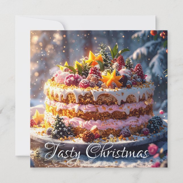 CARTES POUR FÊTES ANNUELLES SAVOUREUX NOËL (Devant)