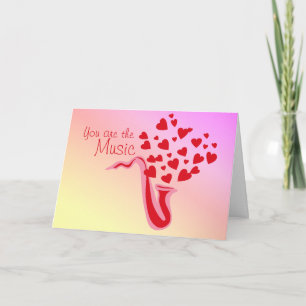 Cartes Pour Fêtes Annuelles Saxophone