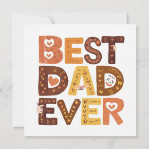 Cartes Pour Fêtes Annuelles Scandinave Meilleur Papa du Monde Fête des Pères