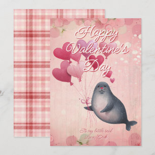 Cartes Pour Fêtes Annuelles Sceau de message personnalisé Animal Saint-Valenti