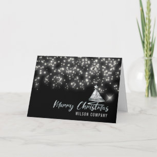 Cartes Pour Fêtes Annuelles Scénario pétillant Joyeux Noël d'entreprise