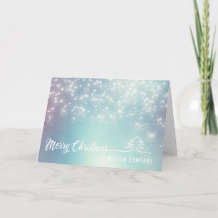 Cartes Pour Fêtes Annuelles Scénario pétillant Joyeux Noël d'entreprise