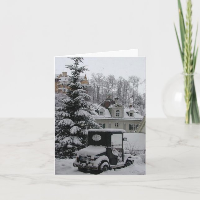 Cartes Pour Fêtes Annuelles Scène 2004 d'hiver de Neuschwanstein (Devant)